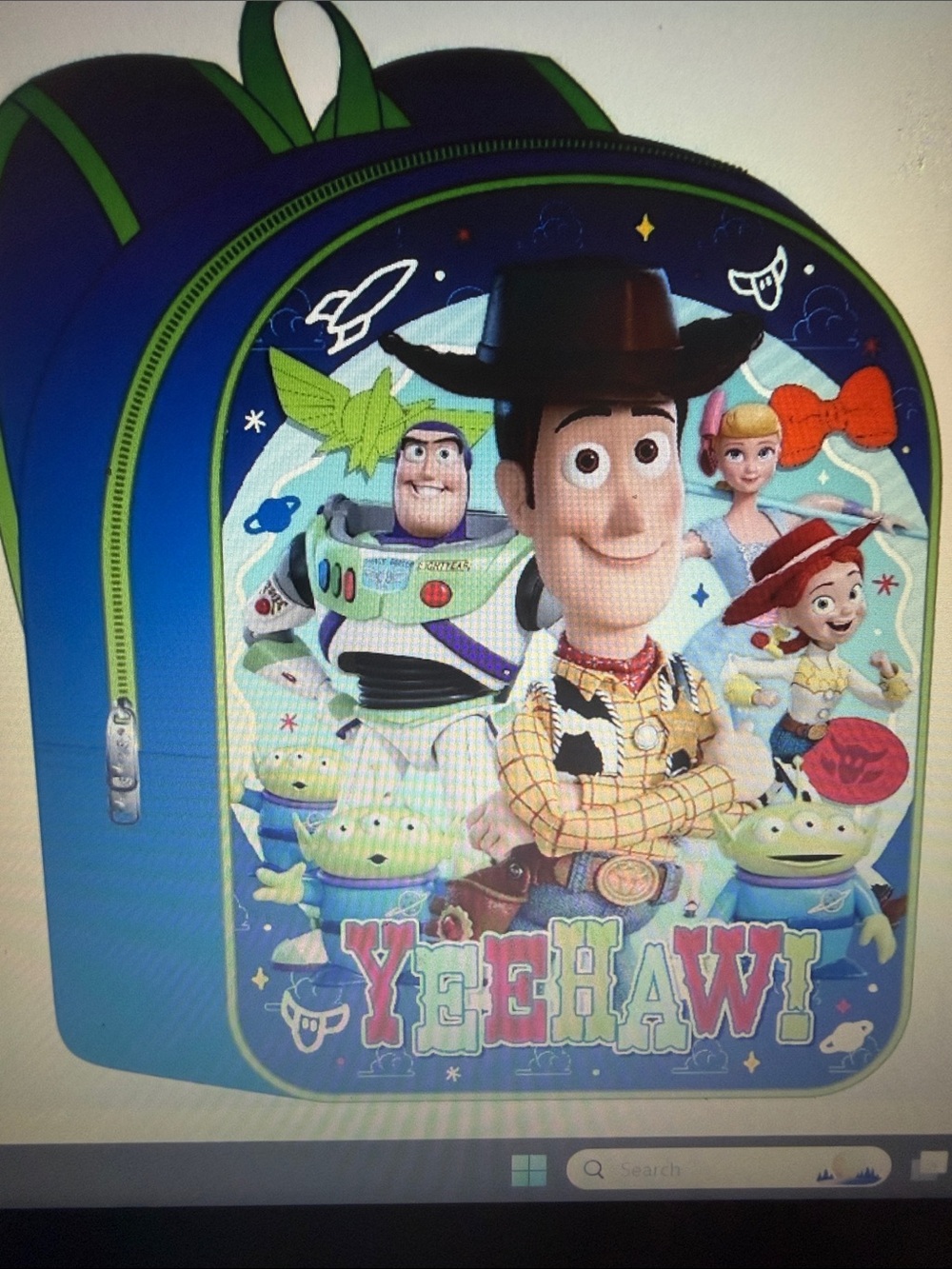 Disney Toy Story Backpack in Blue and Green with Woody & Friends